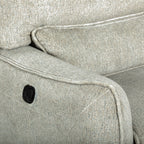 Remsen-Sect 3 pc Remsen grey and beige fabric sectional sofa set with recliner ends and cup console with storage