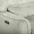 Remsen-PW-Sect 3 pc Remsen grey and beige fabric sectional sofa set with power motion recliner ends and cup console with storage