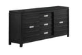 VH-2854 Palermo black wire brush finish wood server side board cabinet