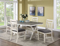 VH-6000-5PC 5 pc Gracie oaks Lido bay two tone natural and off white finish wood dining table set