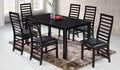 Victoria-7PC 7 pc Latitude run cliett Victoria espresso finish wood dining table set