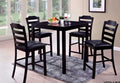 Vista-5PC 5 pc Vista espresso finish wood counter height dining table set