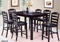 Vista-7PC 7 pc Vista espresso finish wood counter height dining table set