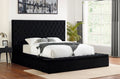YY136-BLK  Black tufted velvet fabric queen bed frame with storage all around Red barrell studio linford Davida