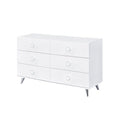 Acme AC00549 Elms white finish wood 6 drawer bedroom dresser