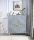 Acme AC01032 Everly quinn parsa gaines grey high gloss finish wood gold accents modern style cabinet