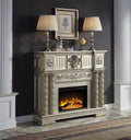 Acme AC01311 Orren ellis jacqueline vendome gold patina finish wood 59" wide fireplace carved accents