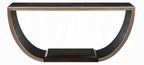 Acme AC01924 Maceo black and gold finish wood half circle 70" hall entry console table