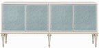Acme AC02506 Ansaldo pearl white and silver shimmer finish server buffet console cabinet