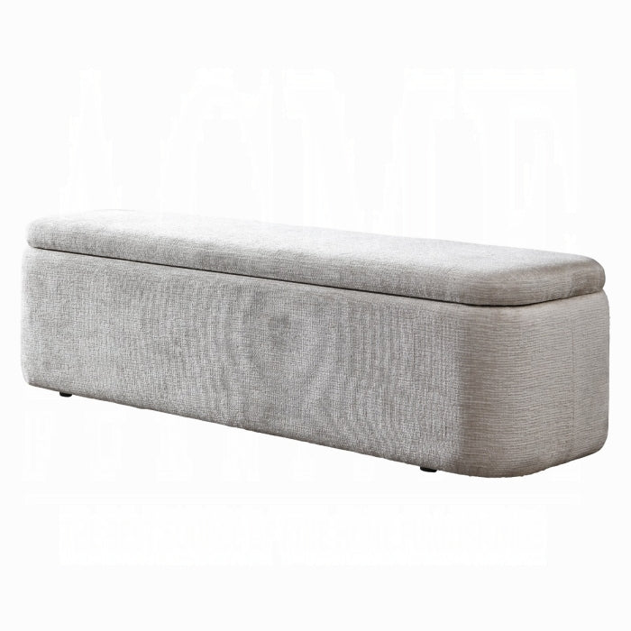 Orane Grey Linen Fabric Padded Bedroom Bench – BD02654