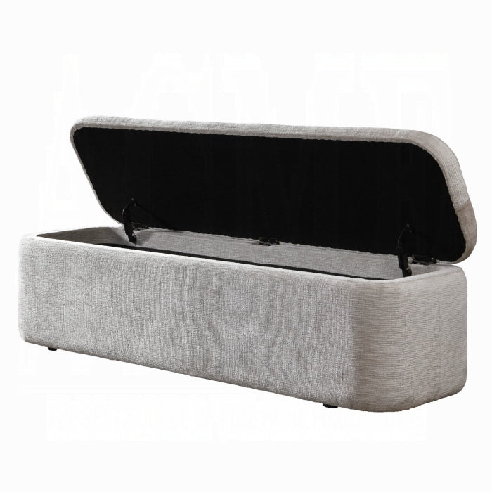 Orane Grey Linen Fabric Padded Bedroom Bench – BD02654