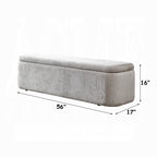 Orane Grey Linen Fabric Padded Bedroom Bench – BD02654