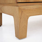 Lola Oak Finish Sun Design Solid Mahogany Wood Console Entry Hall Sideboard Cabinet – AC02896