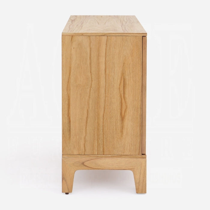 Acme AC02896 Lola sun design oak finish solid mahogany wood console entry hall sideboard cabinet