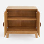Lola Oak Finish Sun Design Solid Mahogany Wood Console Entry Hall Sideboard Cabinet – AC02896