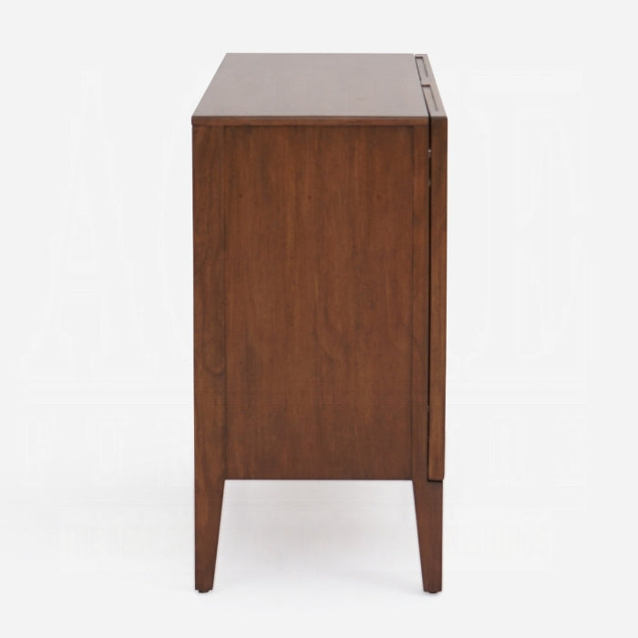 Lois Walnut Finish Rattan Webbing Solid Mahogany Wood Console Entry Hall Sideboard Cabinet – AC02897