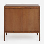 Lois Walnut Finish Rattan Webbing Solid Mahogany Wood Console Entry Hall Sideboard Cabinet – AC02897