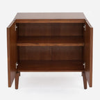 Lois Walnut Finish Rattan Webbing Solid Mahogany Wood Console Entry Hall Sideboard Cabinet – AC02897