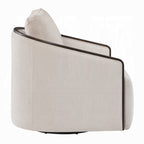 Lenora Beige Chenille Swivel Accent Chair – AC03427