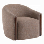 Ballona Brown Chenille Swivel Accent Chair – AC03459