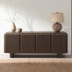 Lanza Dark Walnut Server Buffet Console Cabinet – AC05339