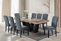 Aspen-9PC 9 pc Aspen two tone oak and black finish wood dining table set