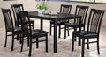 Avalon-7PC 7 pc Latitude run cliett Avalon espresso finish wood dining table set