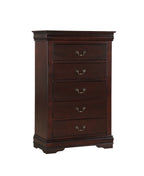 B3850 4 pc Louis Philip cherry finish wood sleigh queen bedroom set