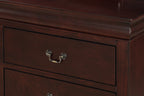 B3850 4 pc Louis Philip cherry finish wood sleigh queen bedroom set