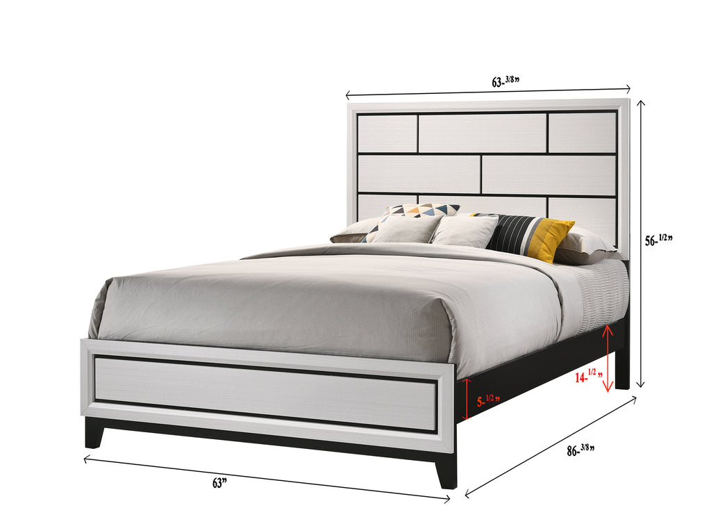 B4610 4 pc A & J Homes studio Akerson philip chalk panel look wood grain queen bedroom set
