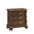 Best Master B5000-4PC 4 pc Marchelein traditional style fabric tufted cherry finish queen bedroom set