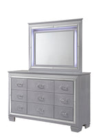 Lillian 4-Piece Metallic Wood Queen Bedroom Set with LED Accents – B7100