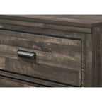 B6800 4 pc A & J homes studio Carter reclaimed grey weathered finish wood queen bedroom set