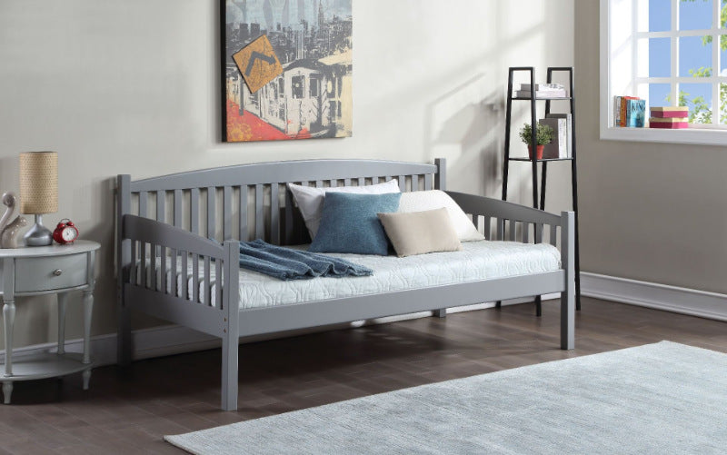 Acme BD00380 August grove ferrin caryn grey finish wood day bed with slats