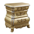 Acme BD00452 Astoria grand seville antique gold finish wood french inspired ornate nightstand