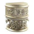 Acme BD00462 Astoria grand vatican champagne silver finish wood ornately carved nightstand