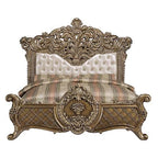 Acme BD00471EK Astoria grand constantine antique gold finish wood french inspired baroque ornate eastern king bed