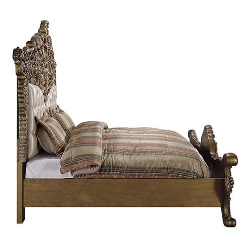 Acme BD00471EK Astoria grand constantine antique gold finish wood french inspired baroque ornate eastern king bed