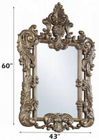 Acme BD00471EK Astoria grand constantine antique gold finish wood french inspired baroque ornate eastern king bed