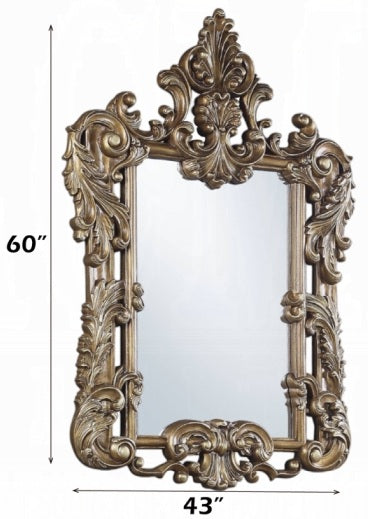 Acme BD00471EK Astoria grand constantine antique gold finish wood french inspired baroque ornate eastern king bed