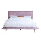 Acme BD00561Q Astoria grand metis pink top grain leather upholstered queen bed