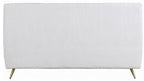 Acme BD00565Q Doris vintage white top grain leather mid century modern queen bed