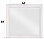 Acme BD00660-4PC Astoria grand Katia weathered light gray and white finish wood light gray linen queen bedroom set