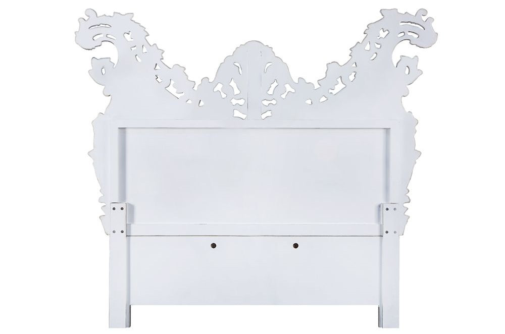 Acme BD00683EK-4PC Astoria grand valkyrie gray finish wood faux leather french inspired ornate eastern king bedroom set