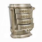 Acme BD01238 Astoria grand Danae champagne and gold finish wood french inspired ornate 4 drawer tall chest