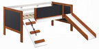 Acme BD01409 Harriet beee aurea cherry oak finish wood twin day bed loft style set with slide and chalk board panels