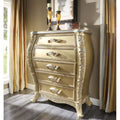 Acme BD01467 Astoria grand Cabriole antique gold finish wood french inspired ornate 5 drawer tall chest