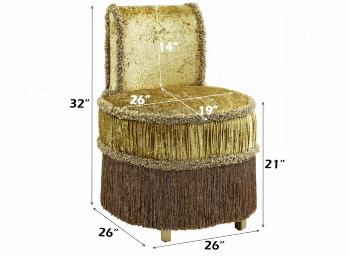 Acme BD01474EK-5PC 5 pc Bernadette gold finish wood ornately carved white faux leather tufted headboard Eastern king bedroom set