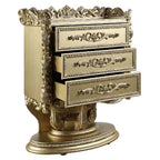 Acme BD01479 Bernadette gold finish wood ornately carved bedroom 3 drawer tall chest