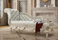 Acme BD01492 Astoria grand Sandoval champagne finish wood french inspired ornate beige faux leather bedroom entry hall bench